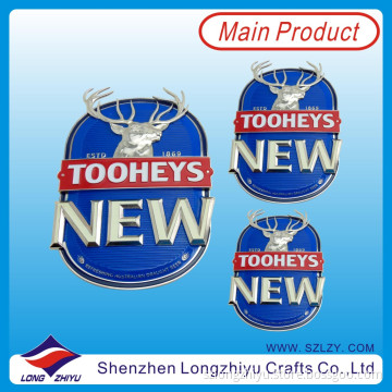 3D Deer Car Emblems Metal Label Sticker Silver Custom Nameplates Maker, Metal Plate (LZY600030)